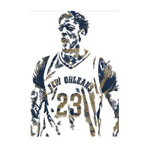 New Orleans Pelicans Basketball Hoop Shirt Greeting Card by Joe Hamilton