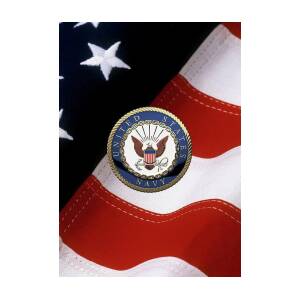 U. S. Navy S E A Ls Emblem over American Flag Greeting Card for Sale by ...