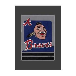 Braves Patriotic Greeting Card by Herb Strobino
