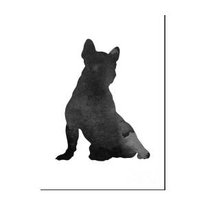 Abstract French Bulldog Silhouette Artwork Greeting Card For Sale