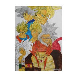 Super Saiyan 5 Vegito And Super Saiyan 5 Gogeta Drawing by Brandon Forney -  Fine Art America