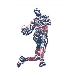 Lebron James Cleveland Cavaliers Pixel Art 4 Greeting Card for Sale by ...