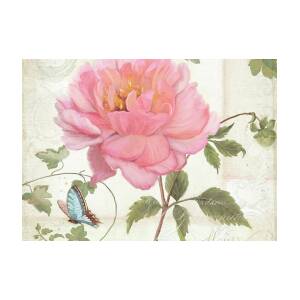 Fleurs de Pivoine - Watercolor in a French Vintage Wallpaper Style ...