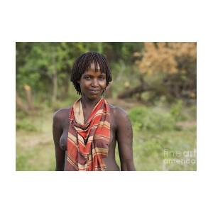 Ethiopia Hamer Tribe E2 Greeting Card For Sale By Amos Gal