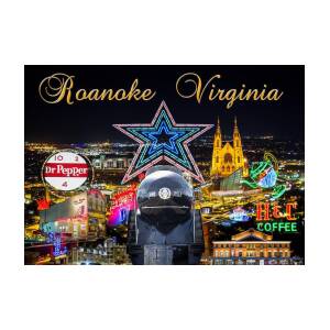 Roanoke VA Collage Greeting Card for Sale by Phillip Barrett