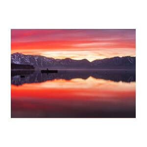 Dock of Lake Tahoe with Views of Mount Tallac Greeting Card for Sale by ...