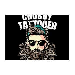 Tattoo Ink Artist Tribal Chubby Tattooed Bearded And Awesome Greeting Card  by Tom Schiesswald