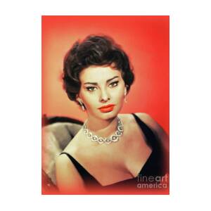Sophia Loren, Hollywood Legend Greeting Card for Sale by John Springfield