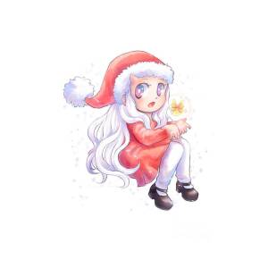 Anime Christmas Greeting Card by Ulaha Yuu