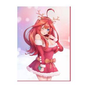 Anime Christmas Greeting Card by Bato Katr