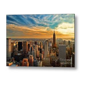 Empire State Building New York City Usa Metal Print by Sabine Jacobs