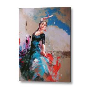 Flamenco Dancer 021 Metal Print by Mahnoor Shah