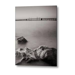 Bay Bridge Reflections Metal Print by Jennifer Casey