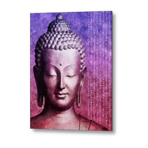 Buddha Grid 02 - Spiritual Collage Metal Print by Studio Grafiikka