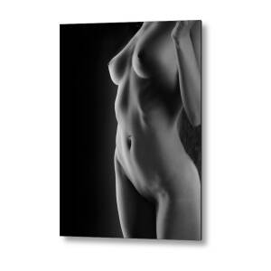 4269 Black White Nude Small Breasts Large Nipples Photograph by