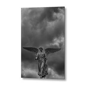 Angel Statue Bethesda Fountain Central Park Metal Print by Robert Ullmann