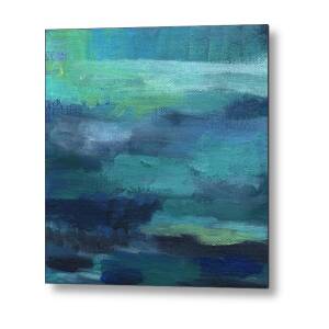 Summer Surf- Abstract Painting Metal Print by Linda Woods