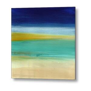 After The Storm- Abstract Beach Landscape Metal Print by Linda Woods