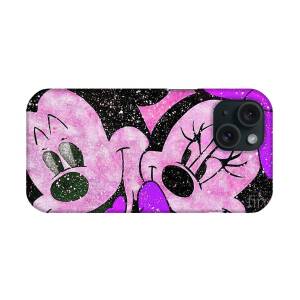 Mickey and Minnie Mouse Love in colors iPhone Case by Kathleen Artist PRO -  Pixels Merch