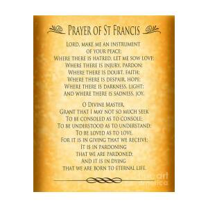 Prayer of St Francis - Subway Style - Rainbow Poster by Ginny Gaura