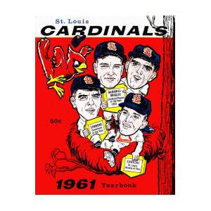 St. Louis Cardinals 1960 Vintage 12'' x 16'' Framed Program Cover
