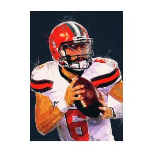 Baker Mayfield Football Paper Poster Buccaneers 7 - Baker Mayfield -  Posters and Art Prints