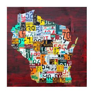 Wisconsin Sports Collage with Badgers Brewers Bucks License Plate Art ...