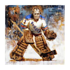 NHL Detroit Red Wings Hall Of Famer Goalie Terry Sawchuk Original Art Print