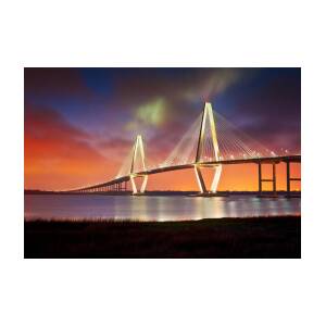 Charleston SC - Arthur Ravenel Jr. Bridge Cooper River Art Print by Dave Allen