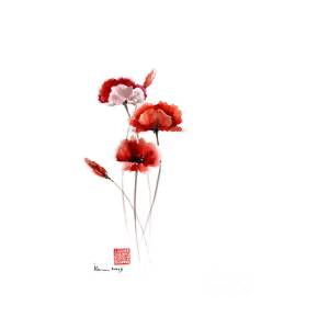 Lovely Beautiful Poppy Flowers Nature Print Home Decor Wall Art choose your size 