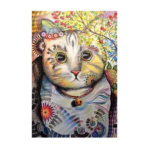 Abstract Cat Art ... Olivia Art Print by Amy Giacomelli