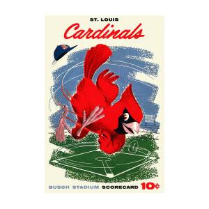 St. Louis Cardinals 1962 Vintage 12'' x 16'' Framed Program Cover