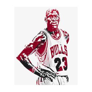 Michael Jordan chicago bulls pixel art 1 Art Print by Joe Hamilton
