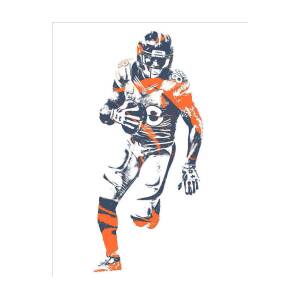 Demaryius Thomas Denver Broncos Watercolor Strokes Pixel Art 502 