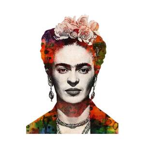 Frida Kahlo colorful watercolor portrait Art Print by Mihaela Pater