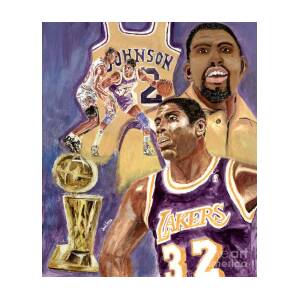 Kobe Bryant Biting Jersey Art Print