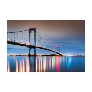 Brooklyn Bridge and the Lower Manhattan skyline at sunset Art Print by ...