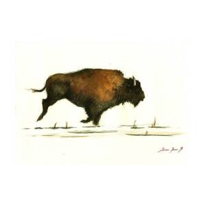 American buffalo Art Print by Juan Bosco