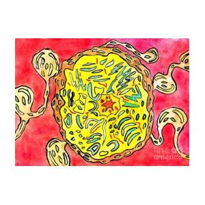 Microbe Abstract Art Print by L A Feldstein