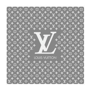 Louis Vuitton Pattern LV 07 Grey Art Print by TUSCAN Afternoon