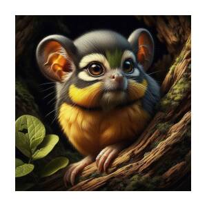 Whimsical Animal in Forest Setting Art Print by James Spears