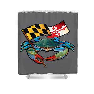 Blue Crab of Maryland Shower Curtain by Joe Barsin - Pixels Merch