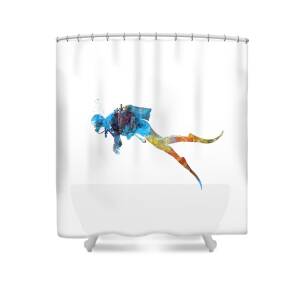 Woman Volleyball Player In Watercolor Shower Curtain for Sale by Pablo ...