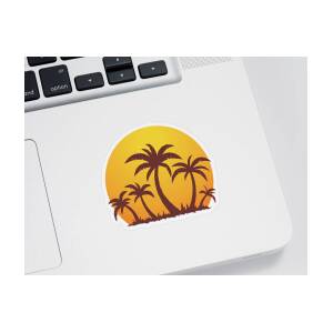 Palm Trees and Sun Ornament by John Schwegel - Pixels Merch