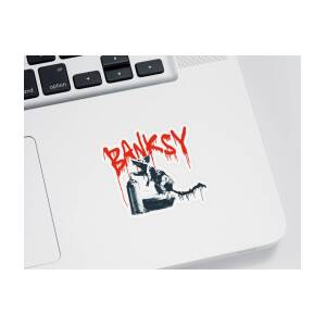 Thug For Life Bunny - Sarcastic Street Art Sticker by My Banksy - Pixels
