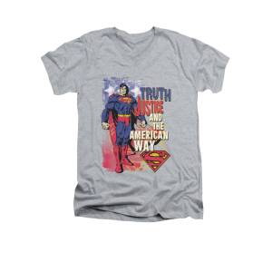 Justice League of America BIG GROUP Vintage Style Heather T-Shirt All Sizes 