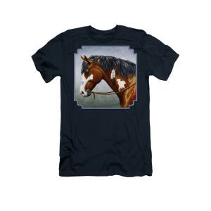 Western Horse Painting In Sepia T-Shirt for Sale by Crista Forest