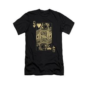 Queen of Spades in Gold on Black T-Shirt for Sale by Serge Averbukh