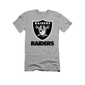 Oakland Raiders on an abraded steel texture T-Shirt by Movie Poster Prints  - Fine Art America