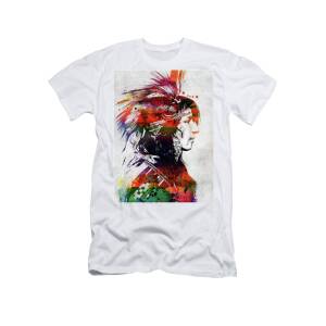 Native American Indian Watercolor 5 T-Shirt for Sale by Mihaela Pater